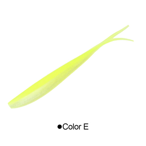 Spinpoler 2" 3" 4" Soft Fishing Lures Jerk Minnow Shad Drop Shot Soft Bait Swimbait Split Tail for Bass Trout Pike Walleye Pesca
